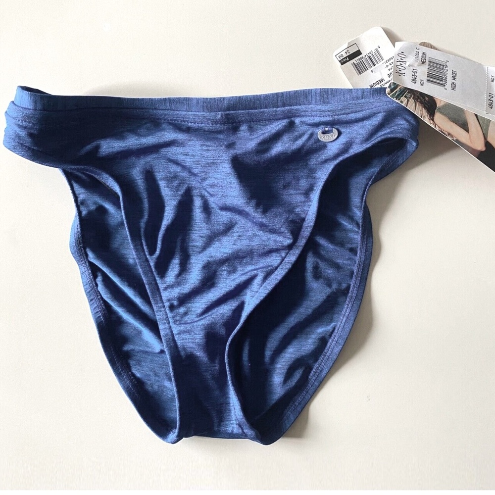 XOXO Women's High Waist Blue Swim Bottom Vintage Size M